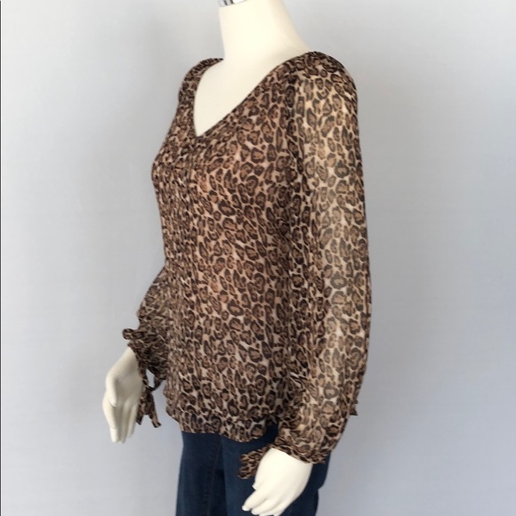 NWT WHBM Leopard Reversible Blouse Size 0 - Picture 11 of 16